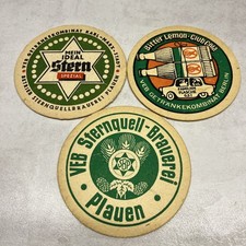3 alte DDR Bierdeckel Sternquell Brauerei Plauen Club Cola Berlin Stern Spezial