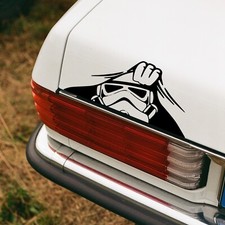 AUTO AUFKLEBER "STORM TROOPER GUCKT" STAR WARS STICKER YEDI MANDALORIEN #0145