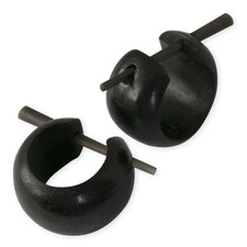Ebenholz Ohrringe Mini Creolen