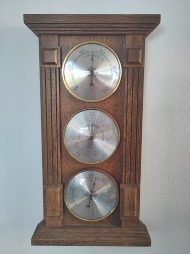 Wetterstation holz 3er - wetterstation,