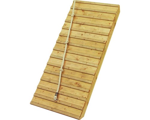 Akubi holzrampe mit klettertau - holzrampe,
