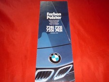 BMW 7er E23 728i 732i 735i 745i Farben Polster Farbkarte Prospekt Brochure 1982