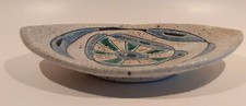 834/25 Italy Kunstkeramik Studiokeramik offenporig Designer Schale signiert