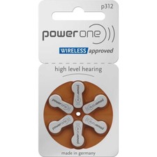 60x Varta power one Typ 312 im 6er-Blister Knopfzelle 1,45V ø7,9x3,6mm Zink-Luft