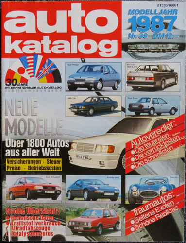Auto katalog 1987 - auto-katalog, über