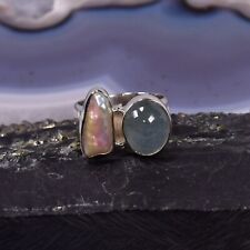 Aquamarin Ring, 925er Silber