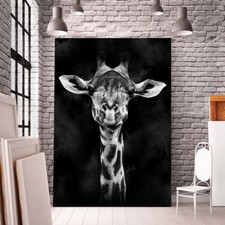 Leinwand Bild Giraffe Wanddeko Tierbilder Wohnzimmer Büro Bilder Versand gratis