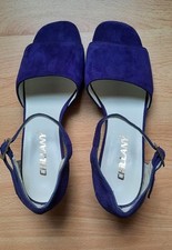 Pumps Gr. 37 Leder Damen Schuhe Mädchen Frauen Ballerina Chilllany lila Absatz