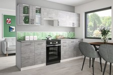 KÜCHE 260cm KÜCHENZEILE KÜCHENBLOCK MODERN  Einbauküche beton