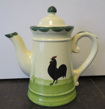 26069/ Zeller Keramik Hahn und Henne Kaffeekanne Höhe ca. 21,5 cm