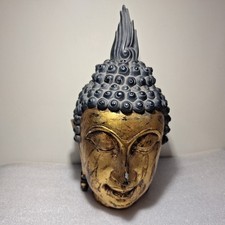 Buddha Kopf Figur Gold Optik