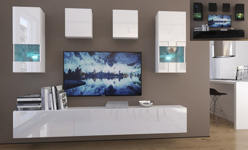 Moderne wohnwand schrankwand - moderne,