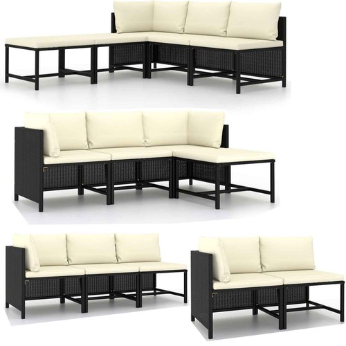 Polyrattan lounge essgruppe - polyrattan,