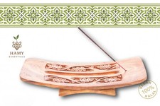 Räucherstäbchenhalter extra breit 26cm Holz Räucherhalter edel Holz Blumenmuster