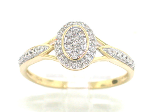 Diamant ring 417 gelbgold 10k - 417,
