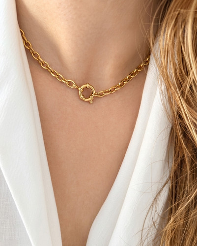 18k gold gliederkette - gold,