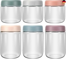 Pavlleen 6 Stück Overnight Oats Gläser,Einmachgläser mit Schraubdeckel,für Sal