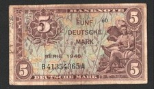 WBZ- 4a) — alt: Ro.236a) - Banknote; 5 Deutsche Mark von 1948; B/A