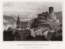Niederheimbach Original Stahlstich Foltz 1844