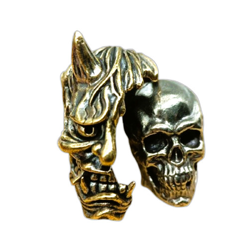 Messing bartperle totenkopf - messing,