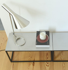 Beistelltisch minimalistisch Industrie Lowboard Couchtisch Ablage Regal Edelstah