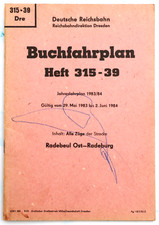Reichsbahn - Buchfahrplan Heft