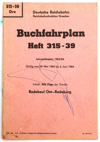 Reichsbahn buchfahrplan heft - reichsbahn,