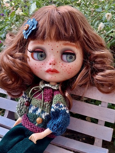 Ooak blythe doll merle - ooak,