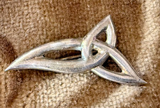 Antike Triquetra, Brosche 925 Silber, keltisch, Unendlichkeit, Rune, Sterling
