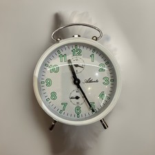 Atlanta Analogwecker weiß zum aufziehen 1065/0 Weiß elegantes Design ✅WIE NEU✅