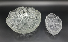  Glasschalen Obstschale Konfekt Schale 2x Schalen Rund und Oval Vintage 