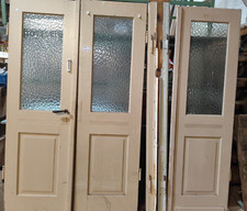 massive Tür 3 teilig Glaseinsatz Eingangstür Hauseingang Wohnungstür Jugendstil