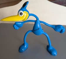 Biegefigur Vogel blau gelb
