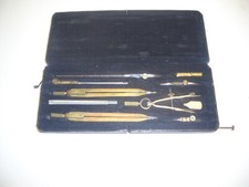 alter ZIRKELKASTEN  - Lotter?  Made in Germany - 9 Teile