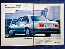 Opel Rekord GLS mit 2.2 i -Motor, originale Werbung aus 1984