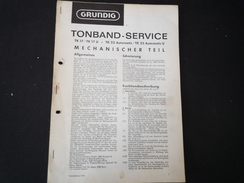 Original service manual - original,