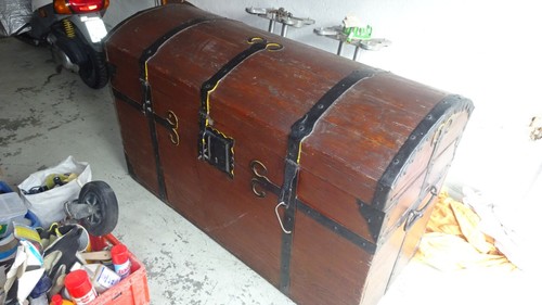 Barock runddeckeltruhe groß - runddeckeltruhe,