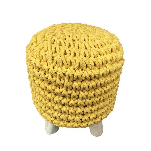 Gestrickter pouffe fußhocker - gestrickter,