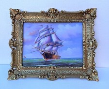 Gerahmtes Gemälde Segelschiff
