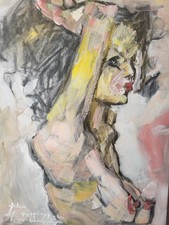 Ölbild Frau Farbe AktGemälde Modern Art Alexander Diener Natur  Unikat Wandbild 