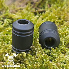 1 x Titan Rondell Zylinder Titanium GR 5 Bartperle Charme Titan Lanyard schwarz