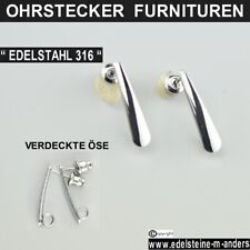 Ohrstecker Ohrschmuck Ohrringe Rohlinge Furnituren mit Öse DIY Edelstahl