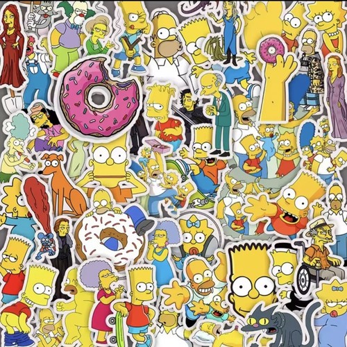 50x the simpsons sticker set - simpsons,