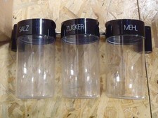 Emsa Galerie Zucker, Mehl, Salz - Deckel schwarz