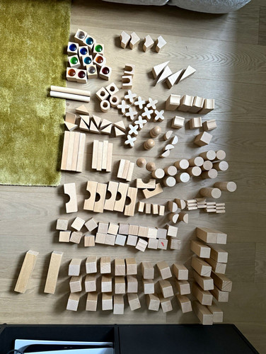 Großes holzbauklötze set - großes, holzbauklötze-set