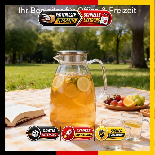 Glaskaraffe liter mit - 2,