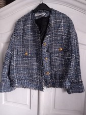 Jacke Kurz Zara Gr 36 Boucle