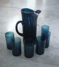 Holmegaard? Design Glas, Trink-Set mit Karaffe und 6 Gläsern, neuwertig