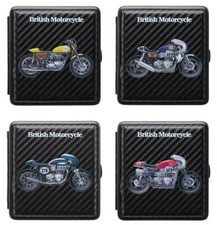 Zigarettenetui Motorrad, Atomic, Carbon-Optik Metall, PU Leder, Motorcycle Neu