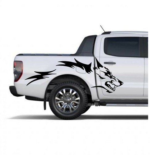 Wolf auto grafik - auto, decal